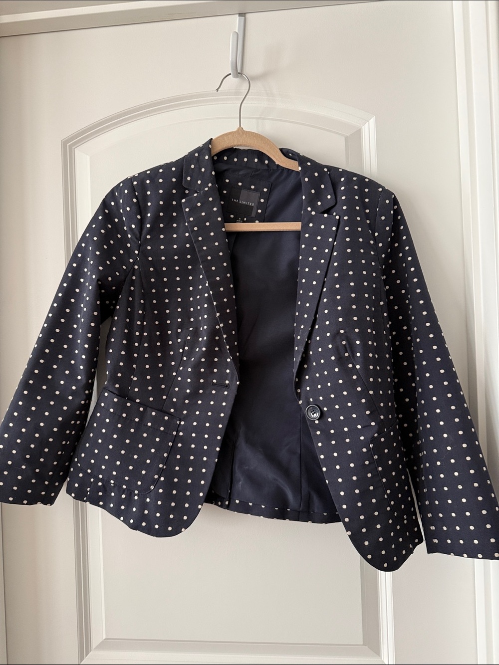 The Limited Navy Polka Dot Women's Blazer